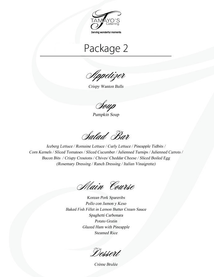 wedding package 1