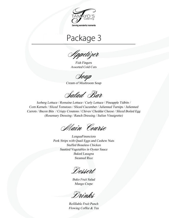 wedding package 1